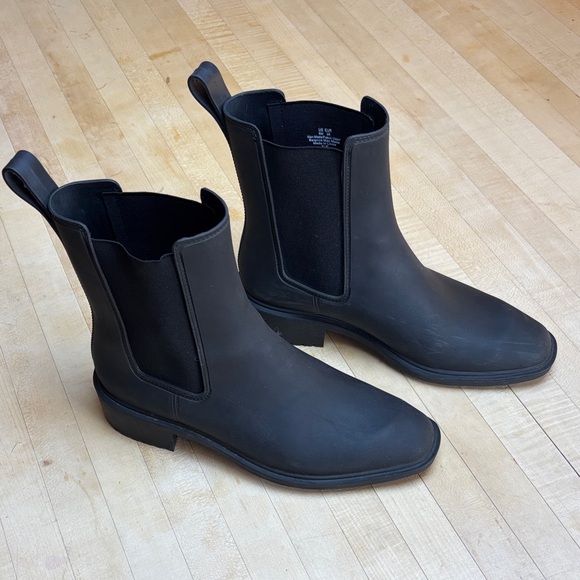 Sam Edelman Sue Rubber Rain Ankle Boot Women’s Waterproof Chelsea Black US 8M - Picture 1 of 8